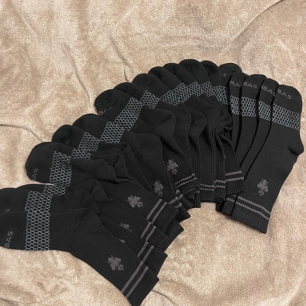 Black Boys Socks - Bombas size large